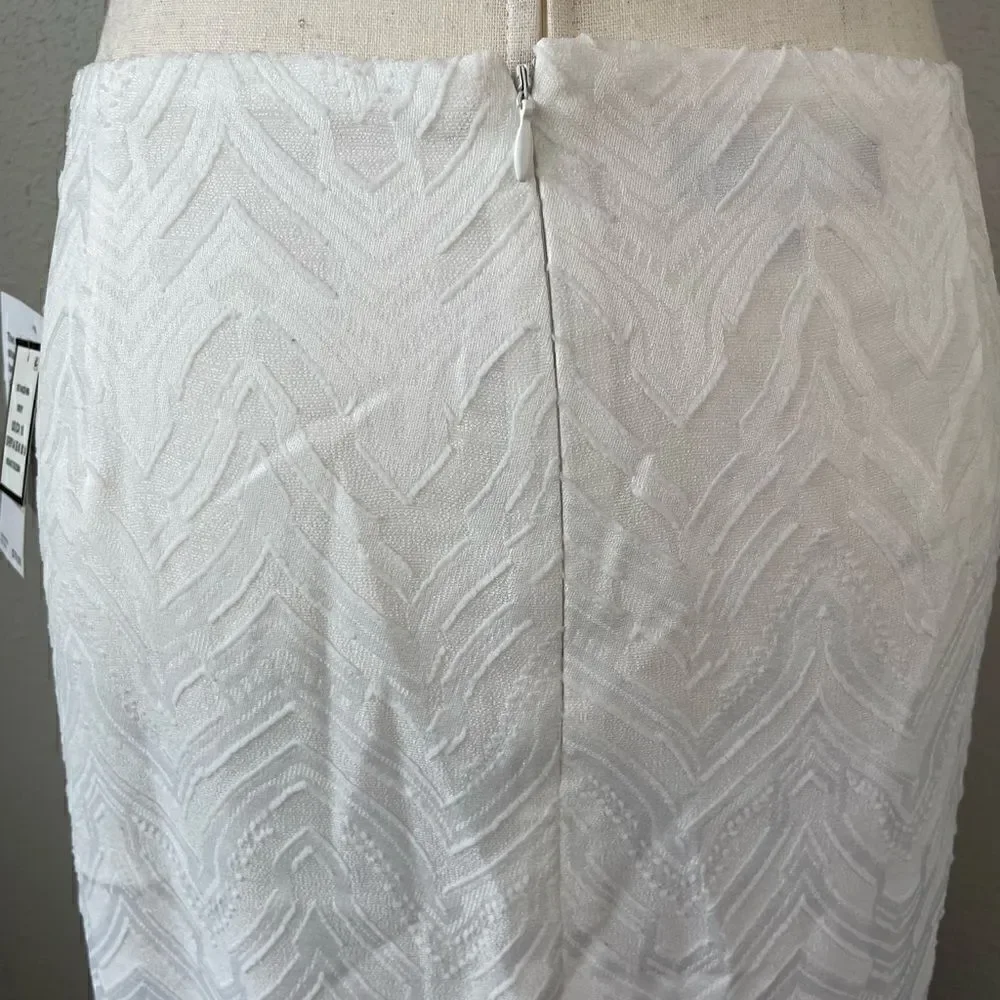 NWT Nine West White Midi Skirt Size 10